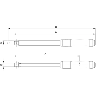 Torque wrench with ratchet 40-200Nm ½