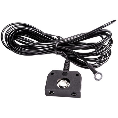 Ground wire with 2x4mm banana input 10mm male push button and M5 ring