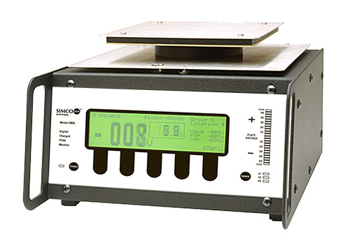 Simco-Ion Model 280A Charged Plate Monitor displays plate voltage