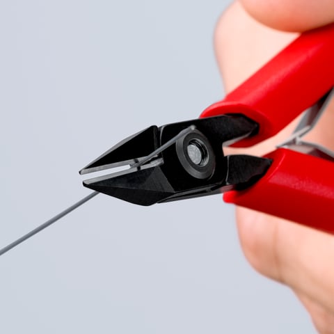 Electronics diagonal cutter 125mm w/PVC on handle burnished