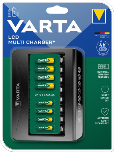 Varta LCD multi charger+ f/AAA, AA Delivered without batteries