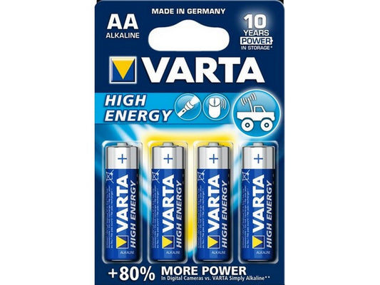 Varta batteri High Energy AA 1,5V; Ø14,5x50,5mm; BL-4 LR6 - Alkaline