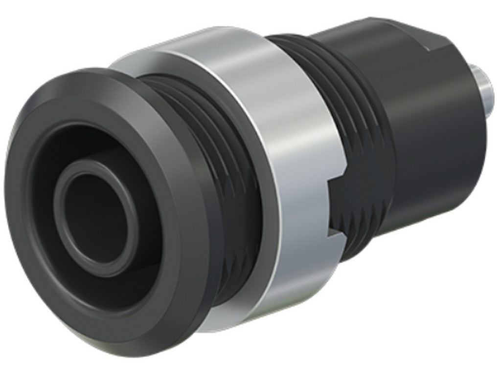 Bøsning forniklet SLB4-E sort CAT III 1000V/CAT IV 600V 24A