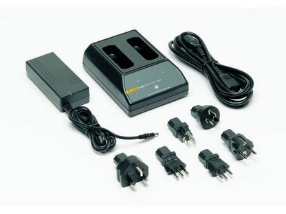 Batteri oplader Fluke Ti32/TiR32 med strømadapter og forskellige stik