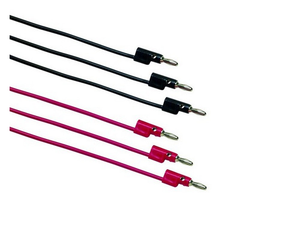 Cable set 2x 60, 90, 120cm red and black - 30VAC/60VDC-8A