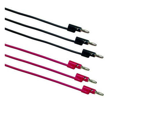 Cable set 2x 60, 90, 120cm red and black - 30VAC/60VDC-8A