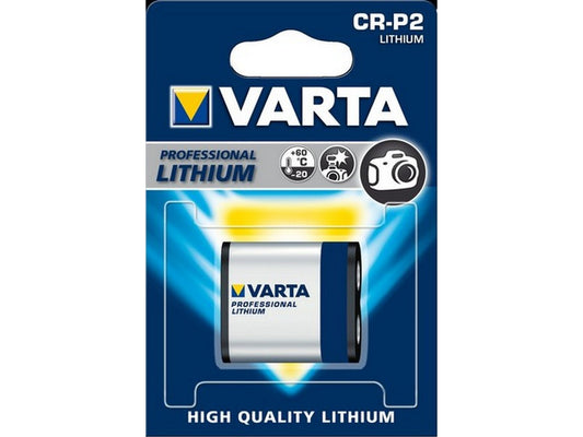 Varta batteri CR P2 lithium 6V: 1600mAh: Ø34x19,5x36mm