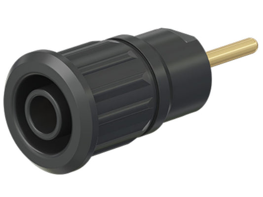 Bøsning SEB4-R forgyldt sort CAT III 1000V 24A