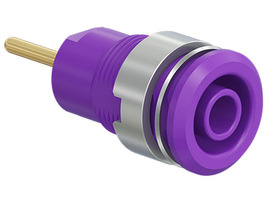 Bøsning SLB4-R forgyldt Violet CAT III 1000V 24A