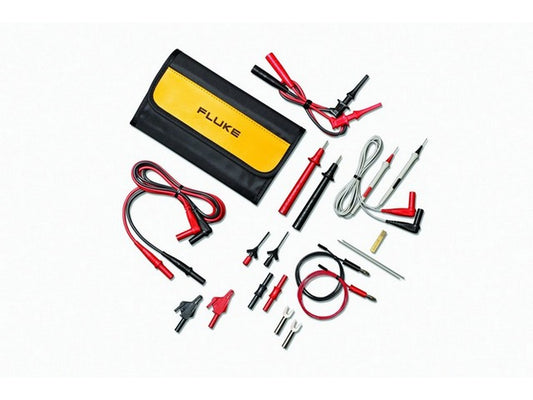 Electronics test lead set w/probes, alligator clips etc.
