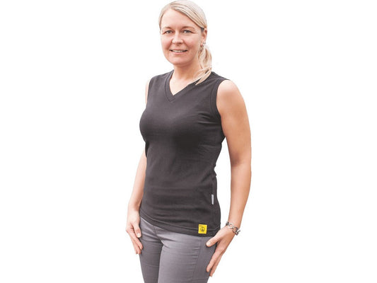 Tank top women's model ESD black size: S; fitted