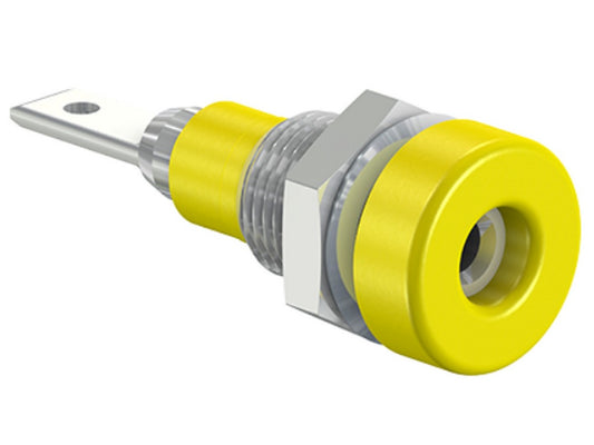 Bøsning LB-I 2 R,6KT gul 30V AC/60V DC - 10A CATI