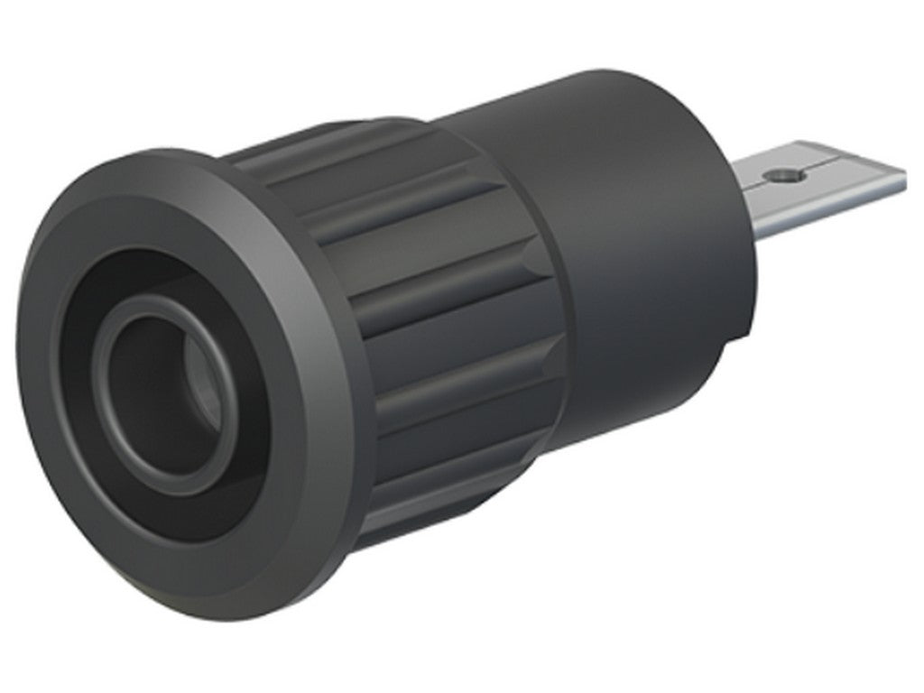 Bøsning SEB4-F/A fornikl. sort CAT III 1000V 24A