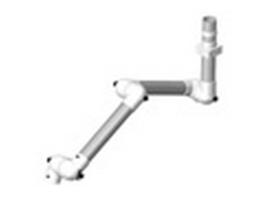 Extractor arm 3 joints 1230mm white wall mounting