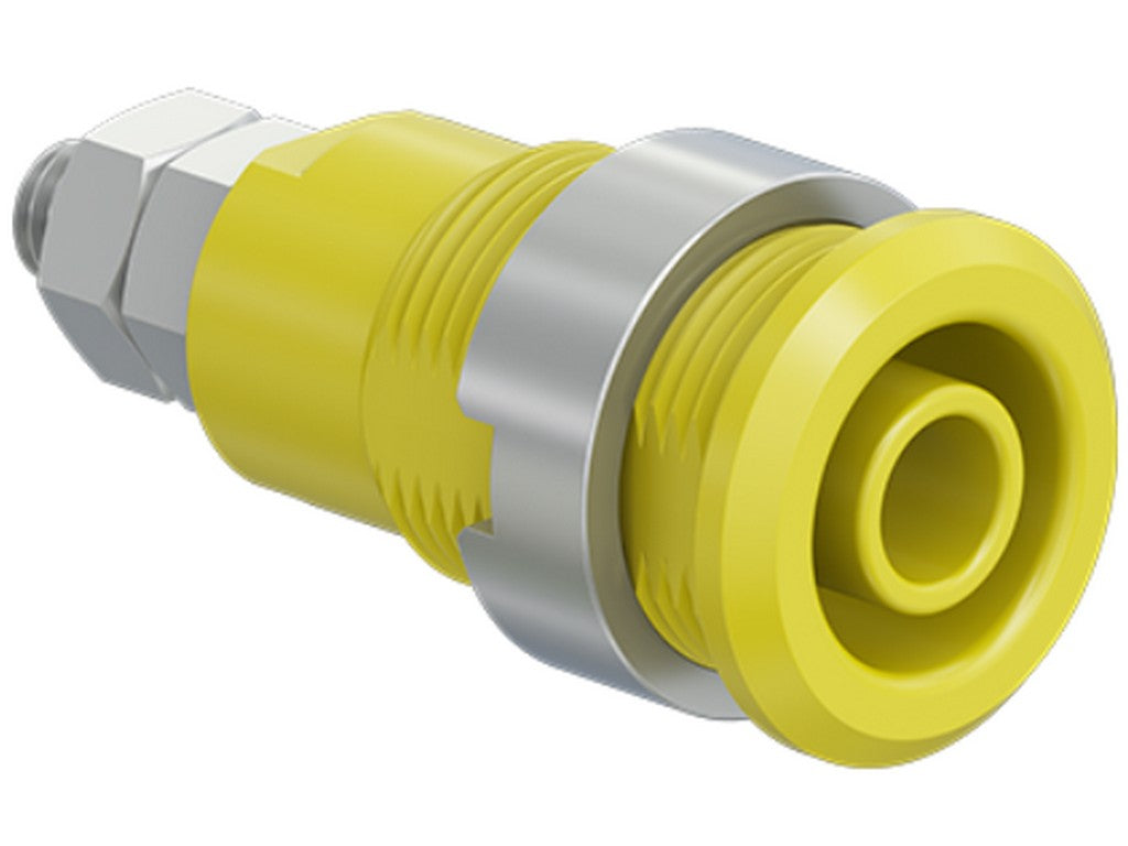 Bøsning SLB4-GK/N forniklet GUL CATIII 1000V/CATIV 600V 32A