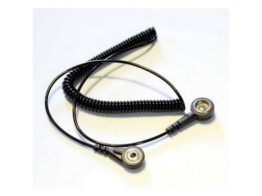 Spiralledning 1,8 m Standard 4mm og 10mm hun trykknap