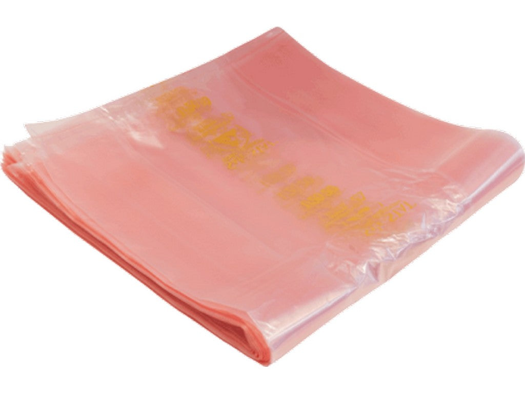 Garbage bag without side fold ESD approx. 120 l, Roll of 50 pieces; pink