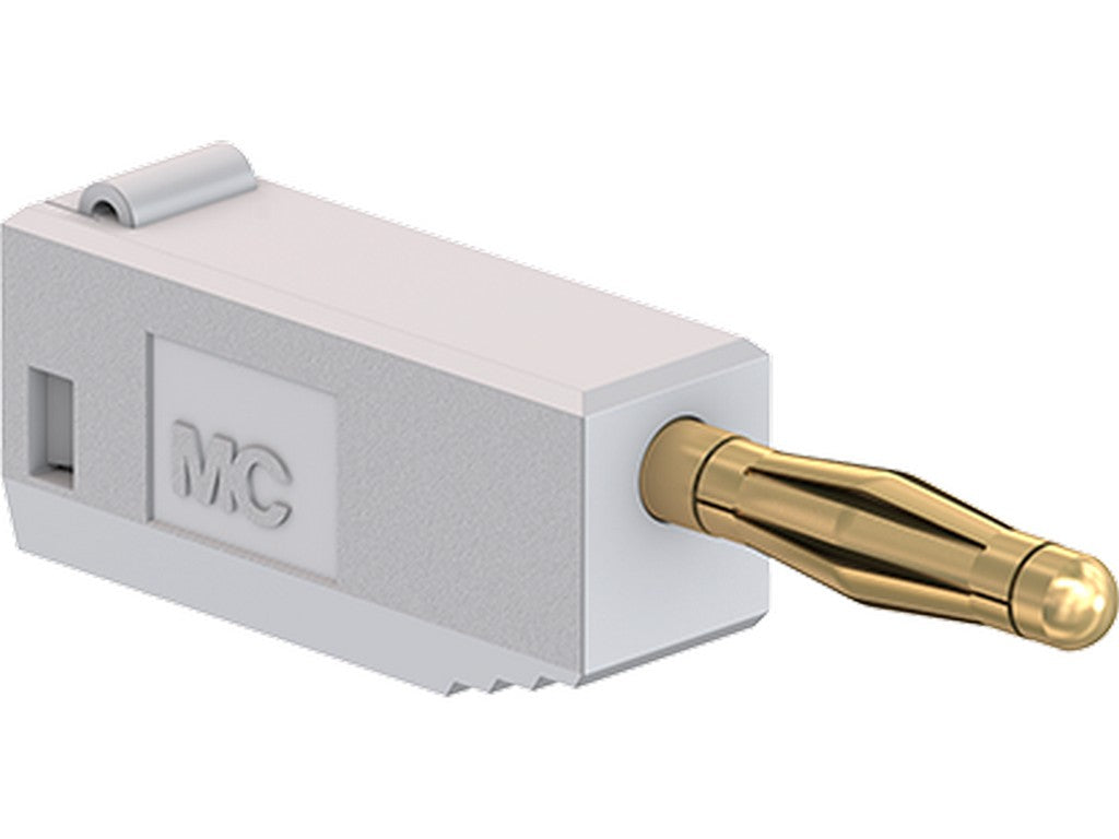 2mm bananstik SLS205 hvid