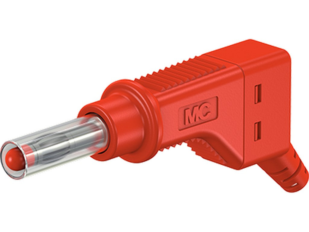 Stackable plug XZGL-425 red 600V CATII 32A screw mount.