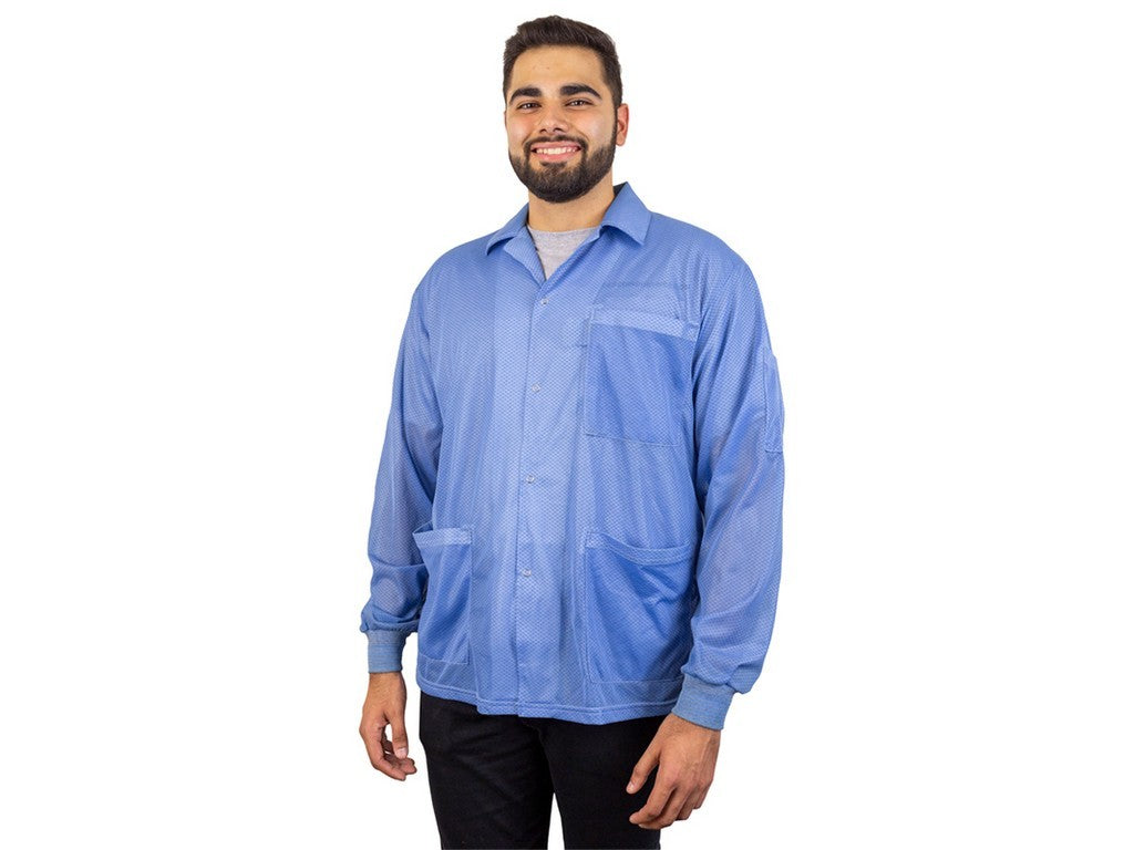 Smock ESD blue with rip edge size 5XL