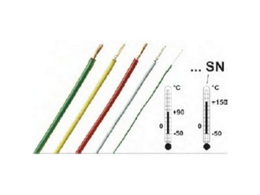 Ledning Sili-1V 0,5mm2 rød 100m  1500V 12A