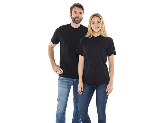 T-shirt ESD m/rund hals sort 150g/m² str. M