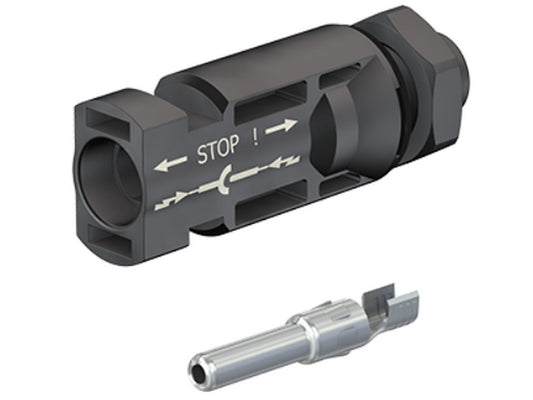 PV connector for panel mounting MC4 - 2.5mm PV-ADSP4-S2-UR UL: 1500V - 22.5A