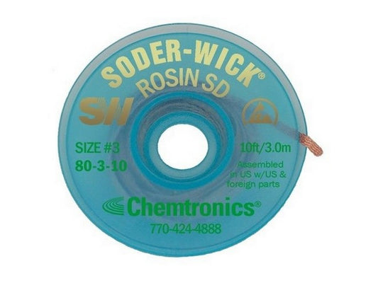 Suction wire R/RMA flux green 2.0mmx3m; f/Medium Pads