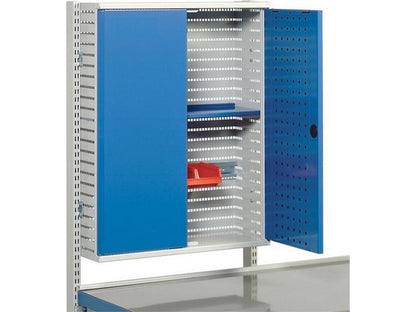 Perforated tool cabinet, M500, GWS-blue