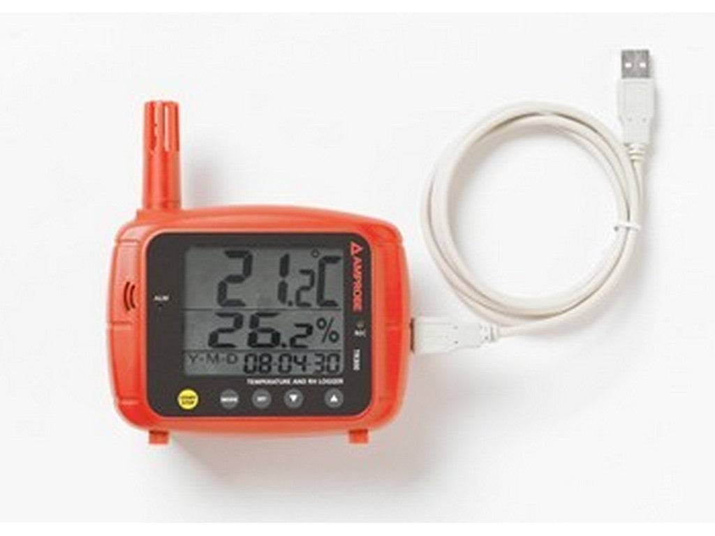 Data logger for temperature and humidity -20 to +70°C / 0-100% RH
