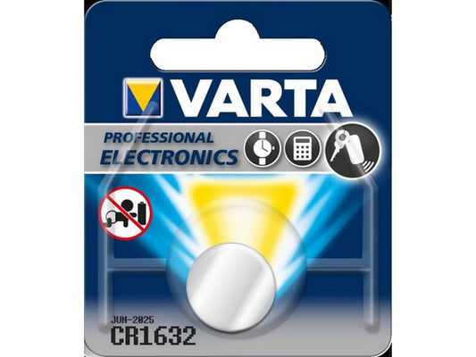 Varta battery CR1632 lithium 3V; 140mAh; Ø16x3.2mm