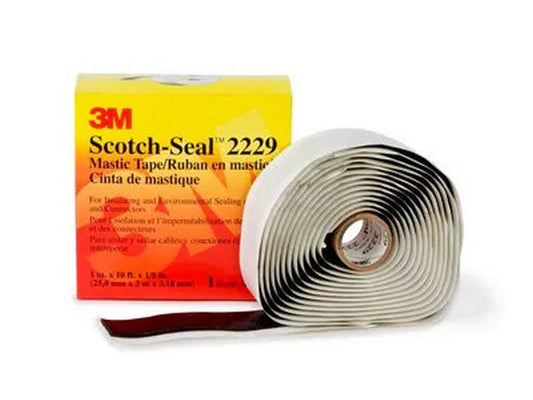 3M™ Scotch-Seal™ 2229 'Ler-tapen' isolationsmasse mastik til forsegling blød, formbar BxL 25 mm x 3m