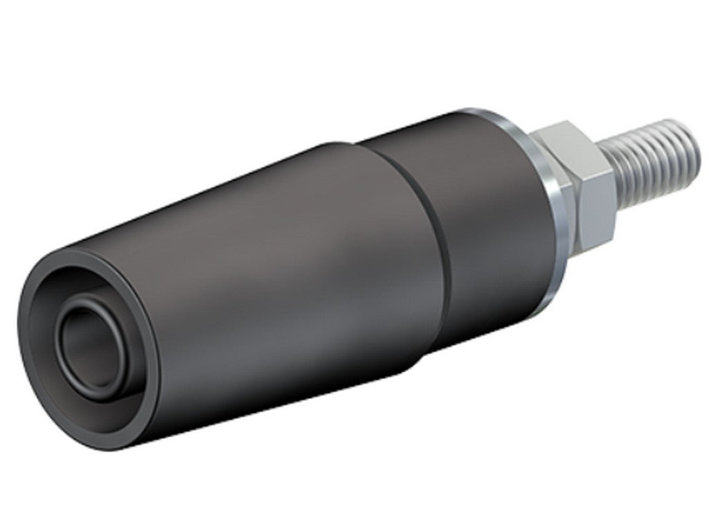 Bøsning forniklet SAB4-G/N-X sort 600V - CAT II - 32A