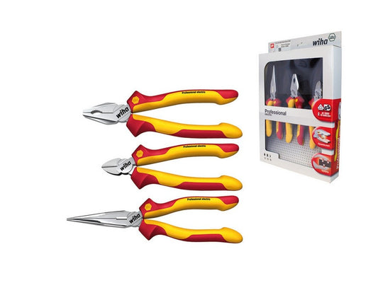 Tool set 3 pieces 1000V insulated diagonal cutters/combination pliers/nose pliers