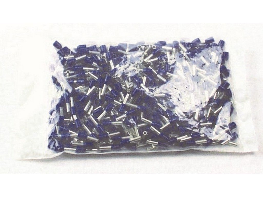 Terminal tube insulated blue 2.5mm-L8mm: bag w/500pcs.