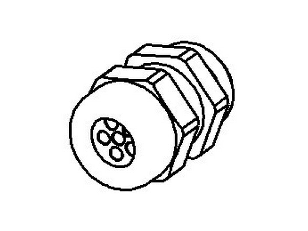 Kabelforskruning MULTI PA M20 2xØ6mm sort