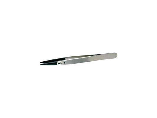Lindström tweezers antimagnetic in stainless steel with replaceable spec carbon fiber tips 130mm
