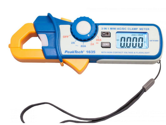 Lækage tangamperemeter max 80A AC/DC CATIII 600V