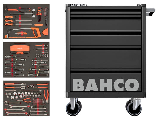 BAHCO 26 TOOL CART WITH 5 DRAWERS. CONTAINS 140 PARTS