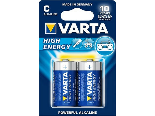 Varta batteri High Energy C 1,5V; Ø26,2x50mm; BL-2 LR14 - Alkaline