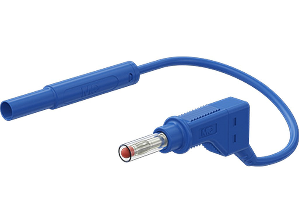 Prøveled. 1mm² PVC 1,0m blå SASK-4N-F10 1-side m/fjedrene isolation  1000V/19A CATIII