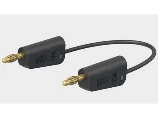 Test lead silicone 1mm 150cm BLACK LK-4A-S10 19A 30V AC/60V DC Gold-plated connector