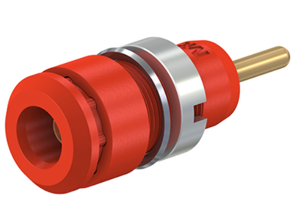 Bøsning indbygning SLB2-R rød 600V CAT III 10A