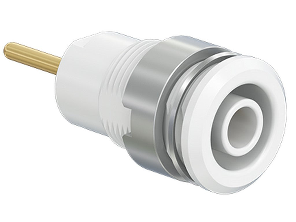 Bøsning SLB4-R forgyldt Hvid CAT III 1000V 24A