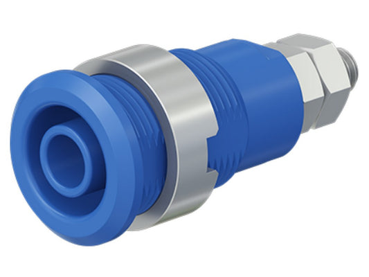 Bøsning SLB4-GK/N forniklet BLÅ CATIII 1000V/CATIV 600V 32A