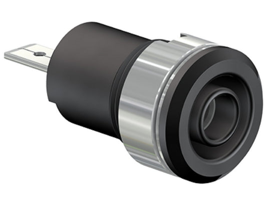 Bøsning SLB4-F/A fornikl. sort CAT III 1000V 24A