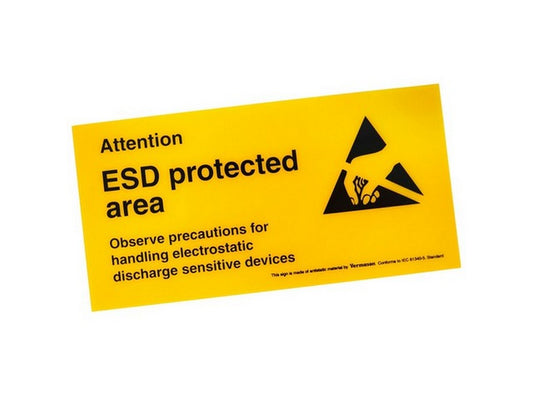 Label  "ESD protected area 100x50mm