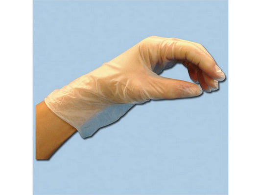 PVC glove antistatic size L without powder; Box of 50 pairs