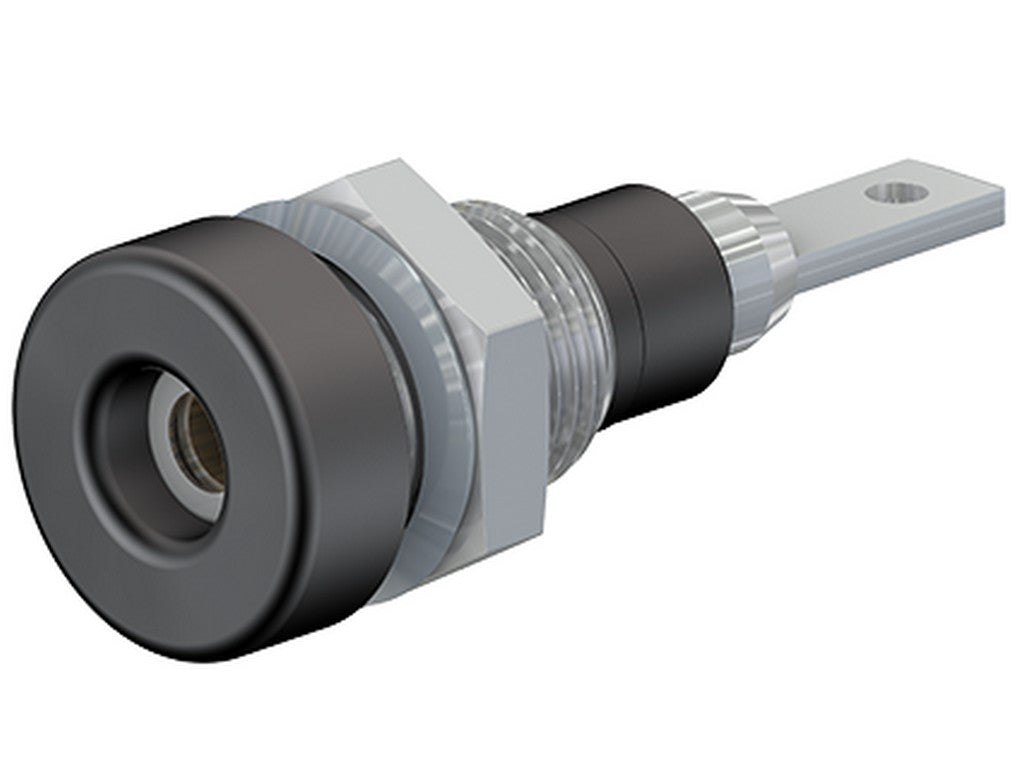 Bøsning m/lamel 2mm LB-IF2R sort 30V AC/60V DC - 10A CATI