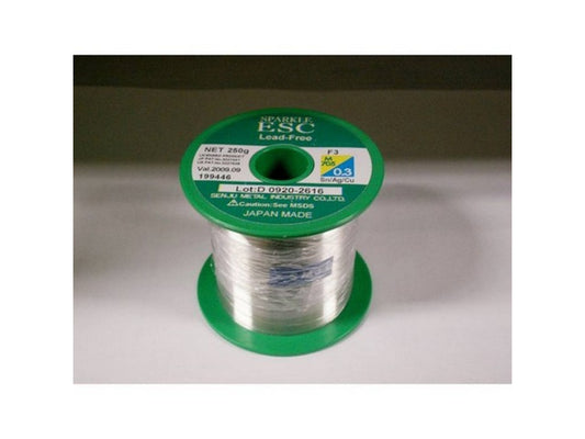 Solder tin 0.3mm RA, F3 Sn96.5; Ag3; Cu0.5, 250g ROL1 STD-J 004